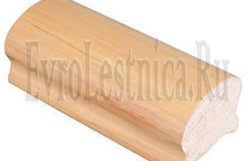 Поручень фигурный ПВХ светлое дерево 40x60x4000